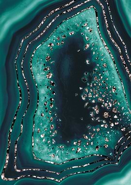 Agate Rose Gold Glitter 7