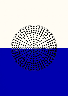 Abstract Sunrise Navy Blue