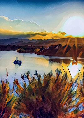 The Lake in sunny day