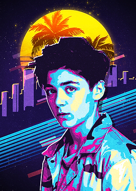 Asher Angel retro 80s