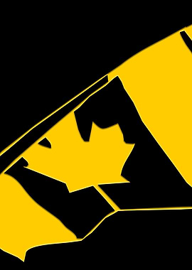 Stylish Yellow Canada Flag