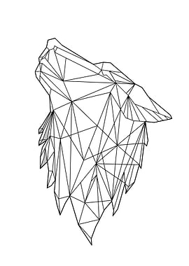 Geometrisch Wolf Geschenk