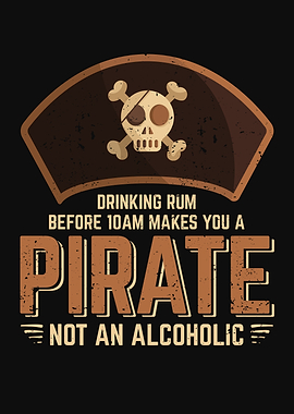 Funny Pirate Rum Design