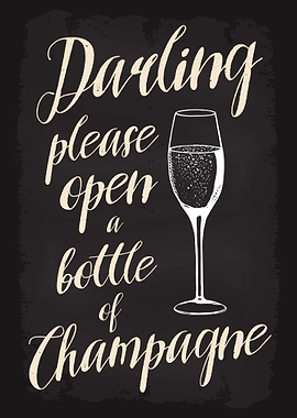 Darling open champagne