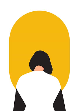 Short hair woman look sad