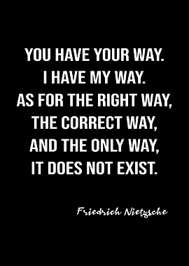 Nietzsche On Correct Way