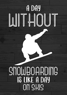 Snowboarding Funny Poster