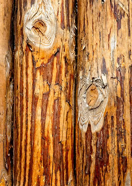 Heavy Wooden Log Fence