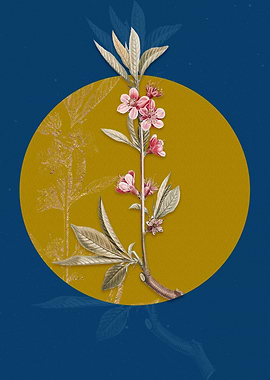 Vintage Pink Flower Branch