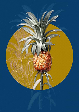 Vintage Pineapple Painting