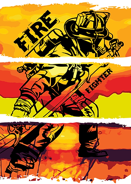 Firefighter in Action