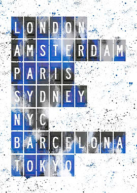 Wanderlust blue splashes