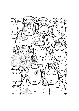 A flock of sheep