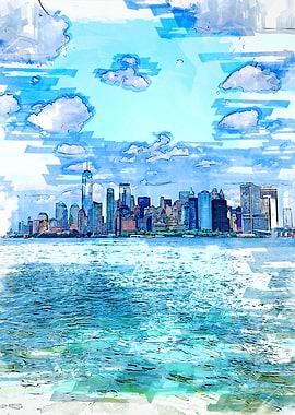 Manhattan New York Skyline