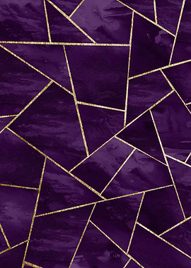 Dark Purple Ink Gold Geo 1