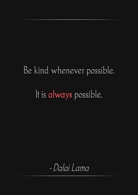 Be kind