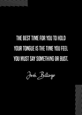 Josh Billings On Toungue