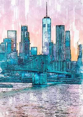 Brooklyn New York Skyline