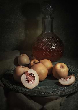 Tasty quince liqueur