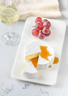 Camembert with wine