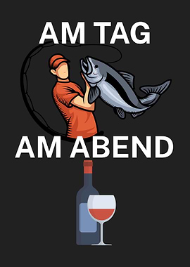 Angler Am Tag am Abend