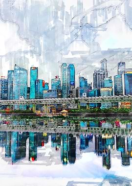 Singapore City Skyline