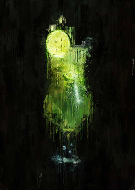 Painted green cocktail