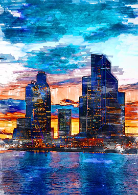 Moscow Russia Skyline