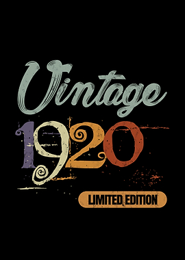 1920 Vintage Birthday Gift