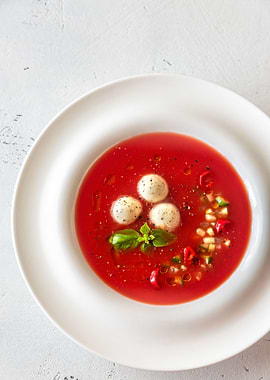 Portion of gazpacho