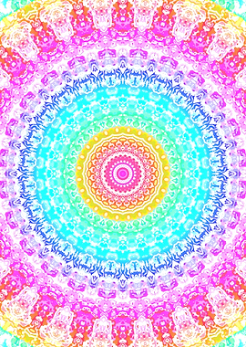 Rainbow Hippie Mandala
