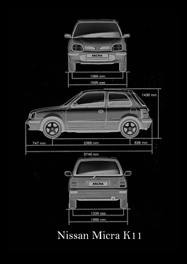 Nissan Micra K11 Blueprint