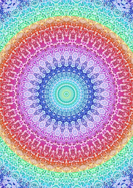 Rainbow Hippie Mandala