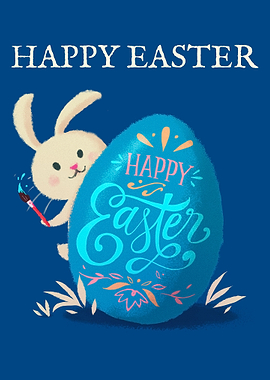 Happy Easter Bunny Eggs