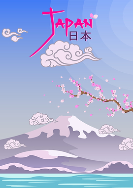 Japanese Sakura on Fuji