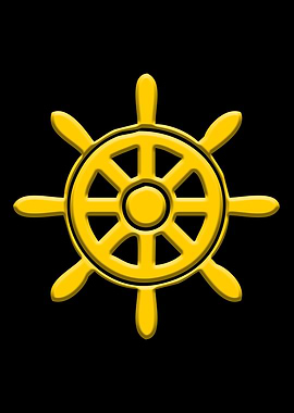 Yellow Ship Steering Wheel