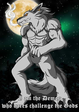 Wolf In Moonlight