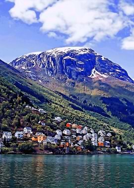 mountains and dense settle