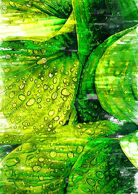 Water Droplets Leaves