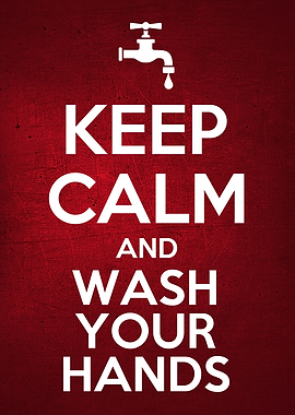KEEP CALM and WASH Red