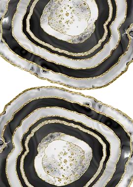 Gray White Gold Agate 1