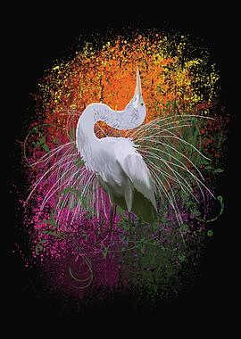 proud crane lucky bird