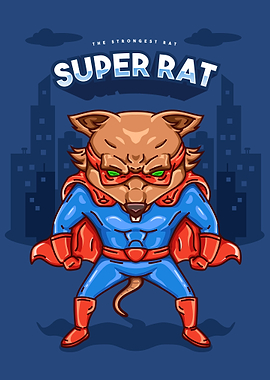 Super Rat Illustration