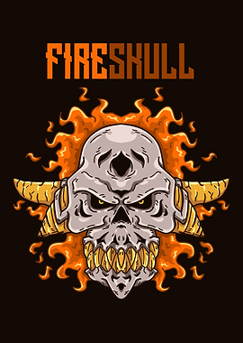 Fire Skull Illustration