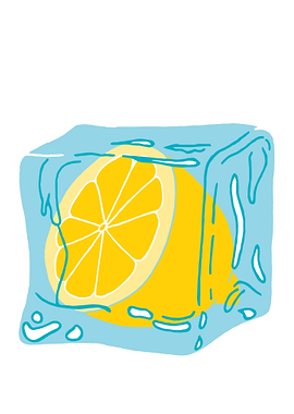 Ice Cube Fruit Lemon