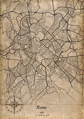 Rome vintage map