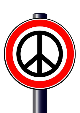 Ban the Bomb Road Sign