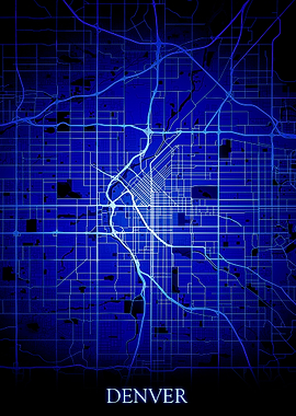Denver Blue Map