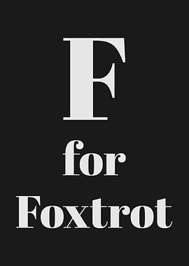 F for Foxtrot