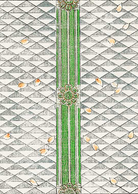 Geometric floral pattern